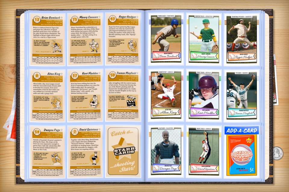 Make your own custom baseball cards with Starr Cards.