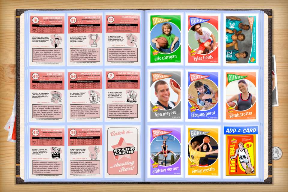 Make your own custom basketball cards with Starr Cards.