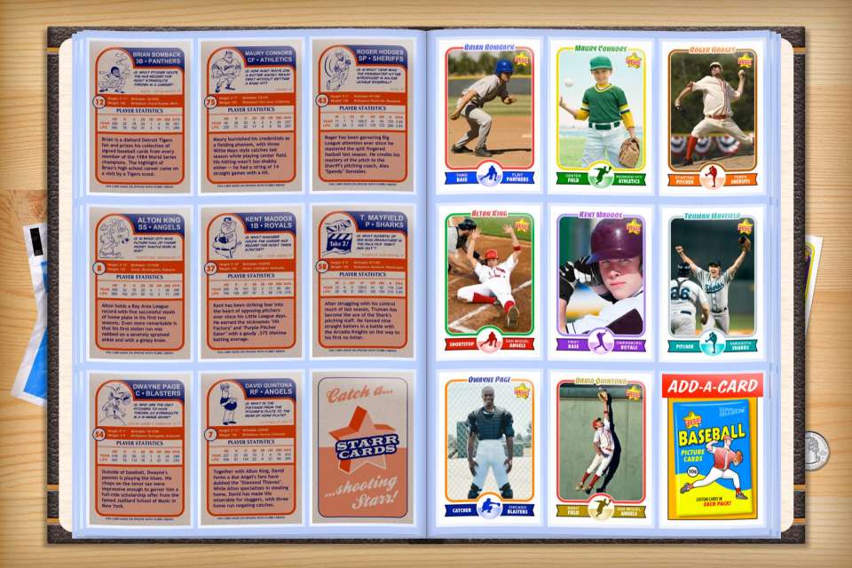 Make your own custom baseball cards with Starr Cards.