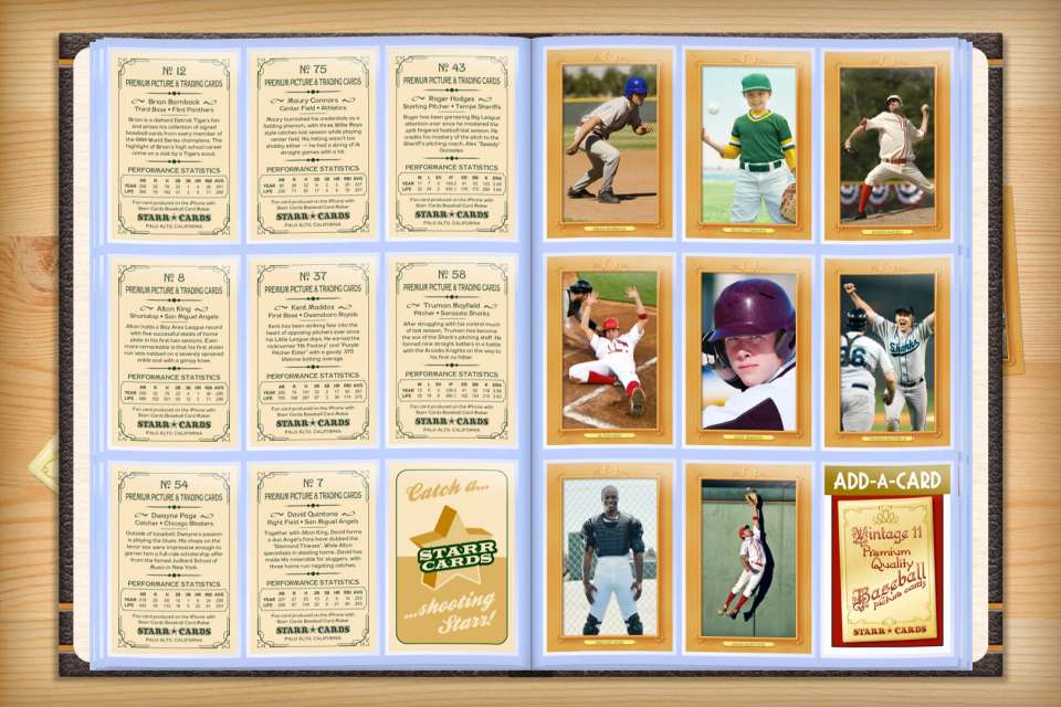 Make your own custom baseball cards with Starr Cards.