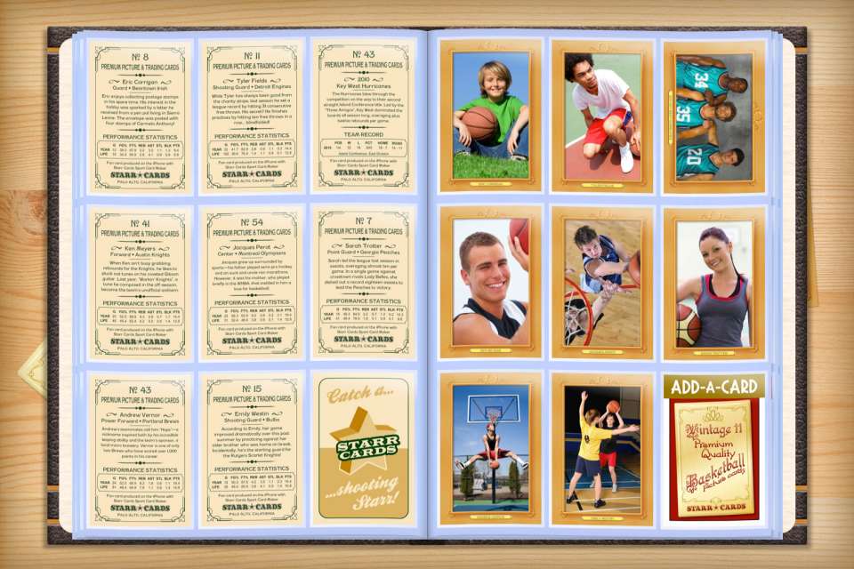 Make your own custom basketball cards with Starr Cards.