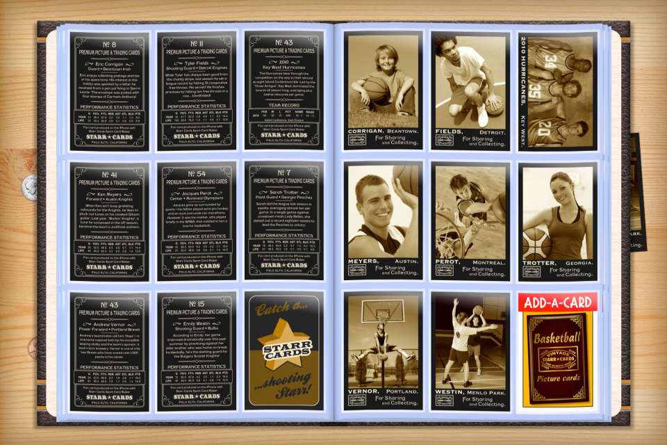 Make your own custom basketball cards with Starr Cards.
